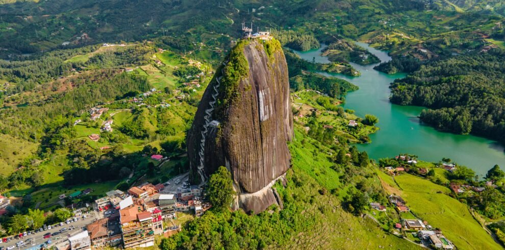 Aerial,View,From,The,Piedra,Del,Peñol,Next,To,The